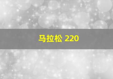 马拉松 220